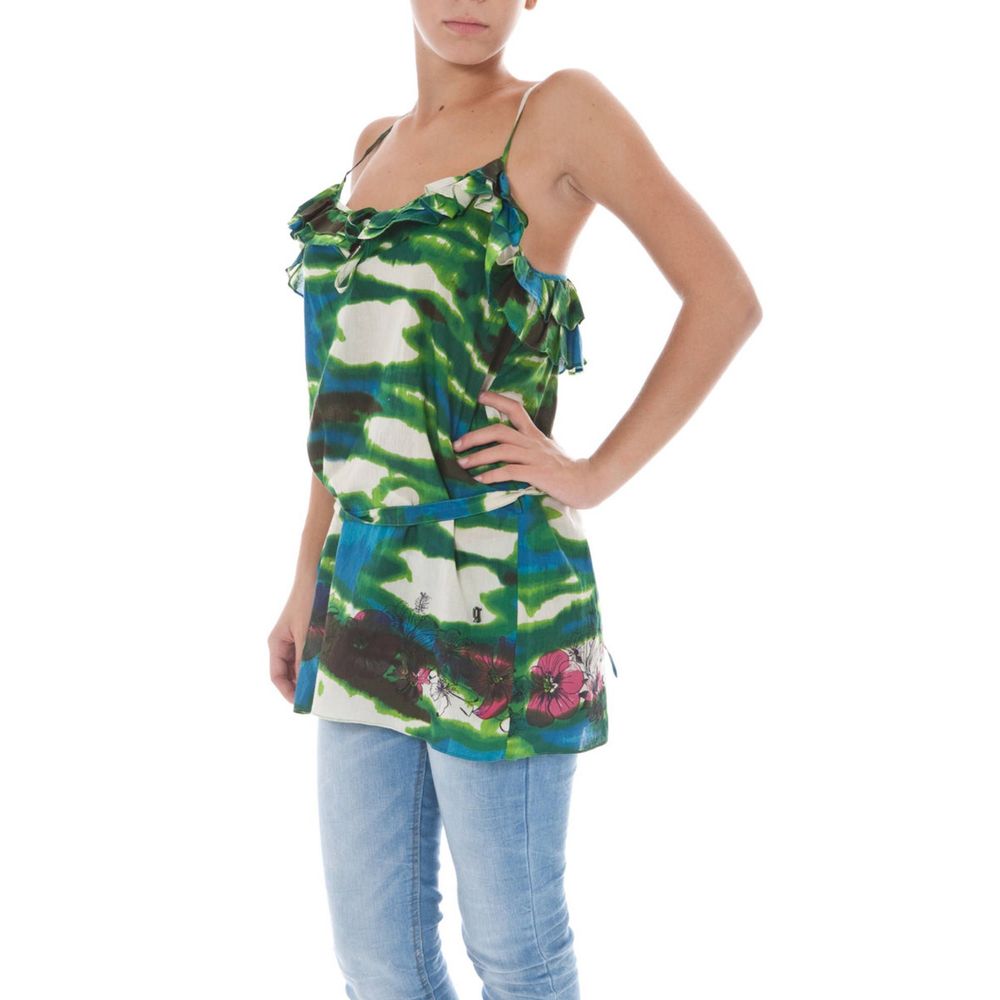 John Galliano Green Cotton Women Top - Image 3