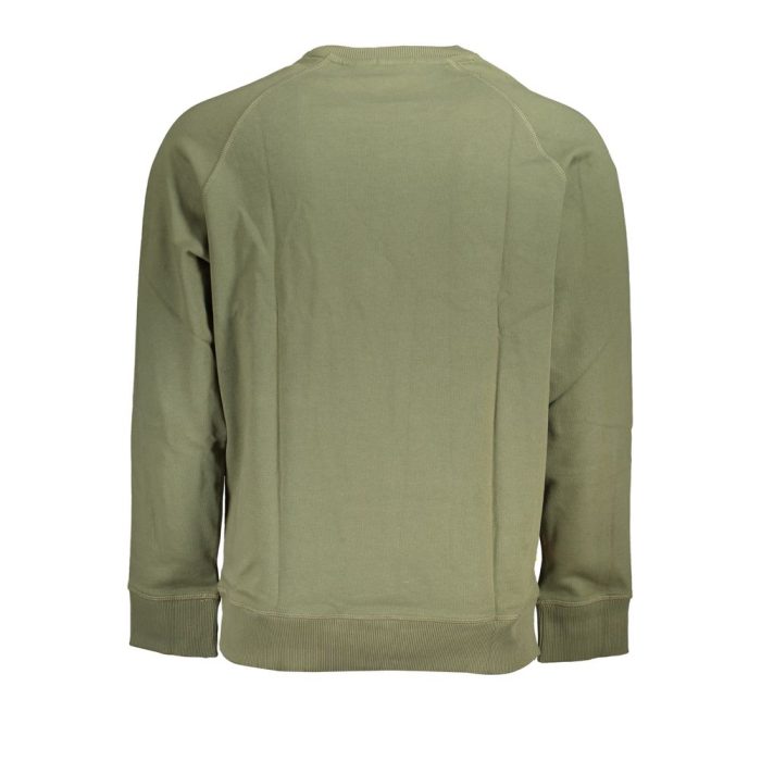 Timberland Classic Green Brushed Crew Neck Sweatshirt - Image 2