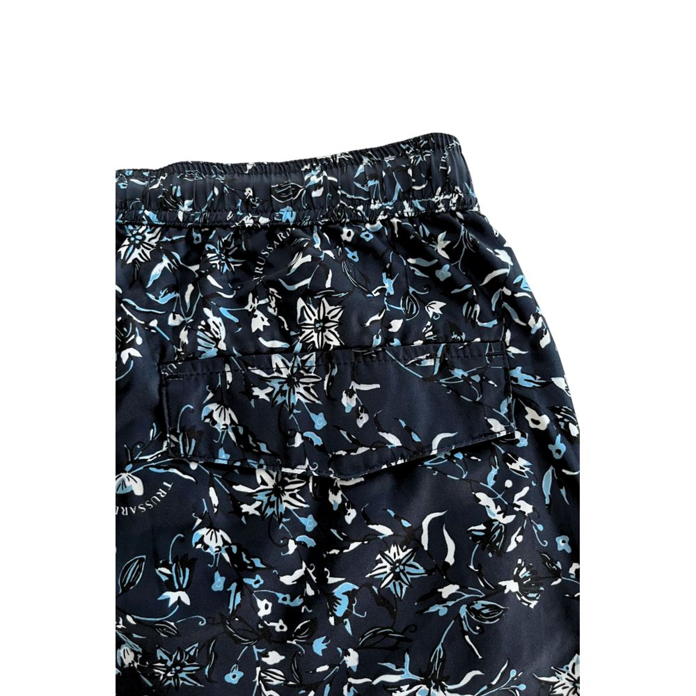 Trussardi Beachwear Blue Polyester Men Swim Short - Image 3