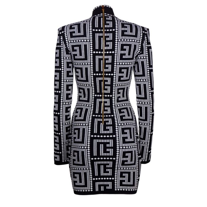 Balmain Black Viscose Dress - Image 2