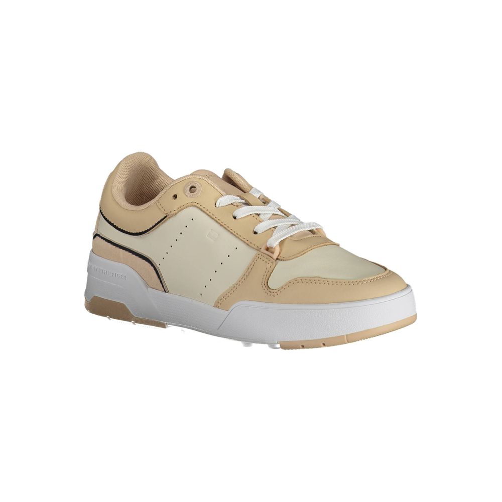 Tommy Hilfiger Beige Polyester Women Sneaker - Image 2