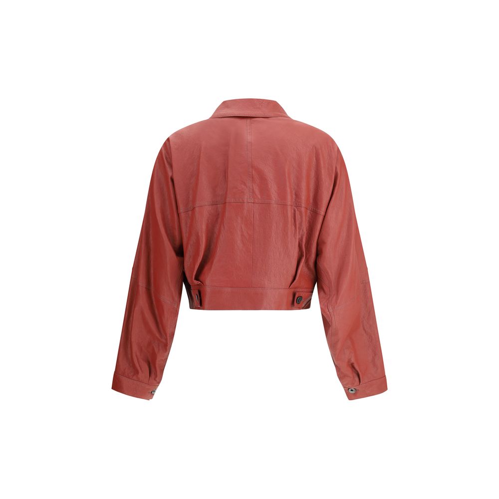 Brunello Cucinelli Leather Jacket - Image 2