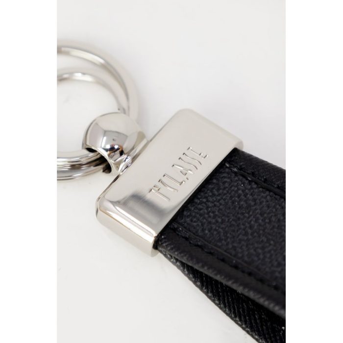 Alviero Martini Prima Classe Black Leather Keychain - Image 3