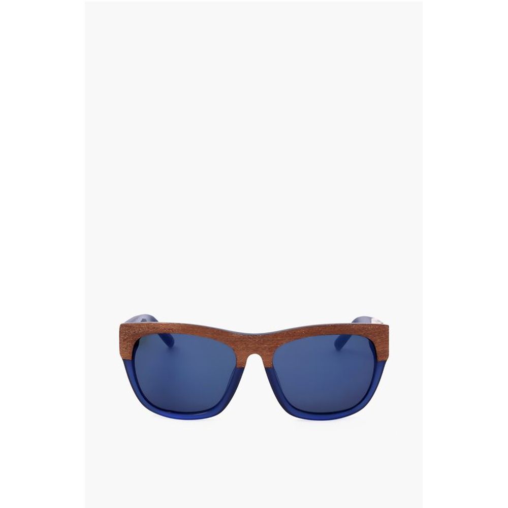 Linda Farrow PHILLIP LIM Wayfarer Sunglasses with Wood Effect Detail