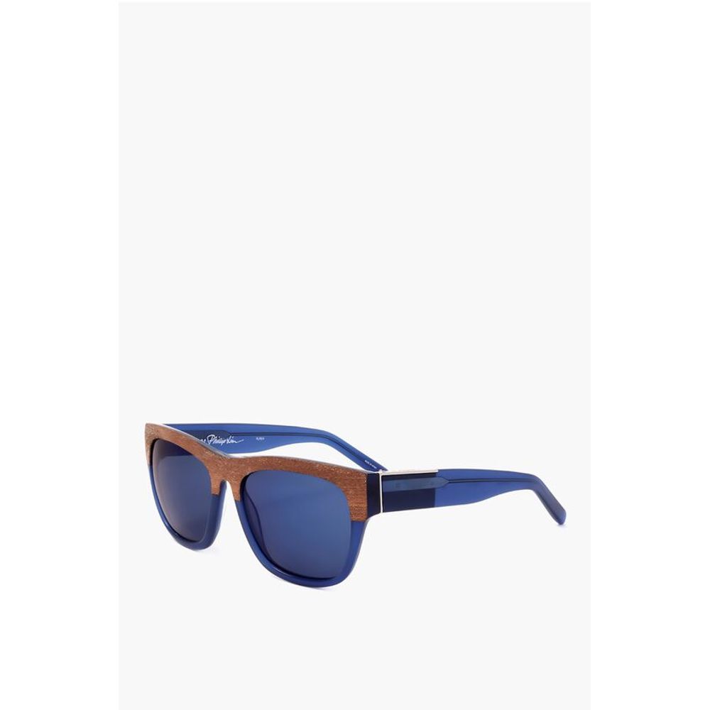 Linda Farrow PHILLIP LIM Wayfarer Sunglasses with Wood Effect Detail - Image 2