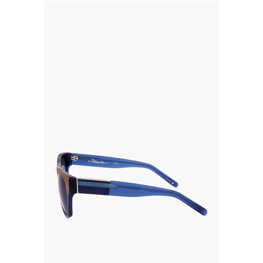 Linda Farrow PHILLIP LIM Wayfarer Sunglasses with Wood Effect Detail - Image 3