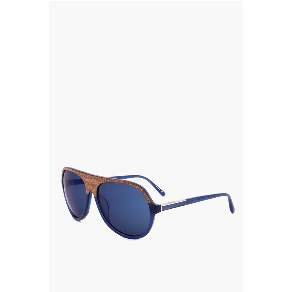 Linda Farrow PHILLIP LIM Aviator Sunglasses with Wood Effect Detail - Image 2