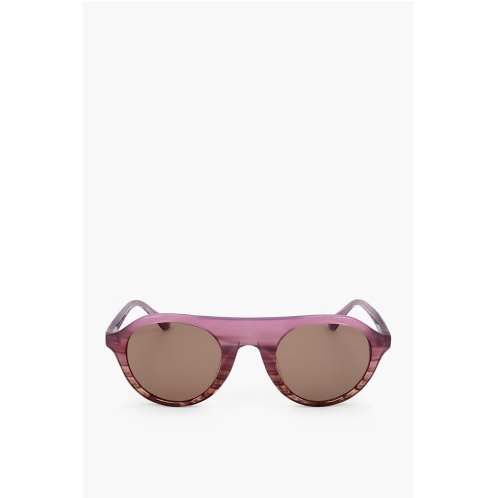 Linda Farrow DRIES VAN NOTEN Aviator Sunglasses with Patterned Frame