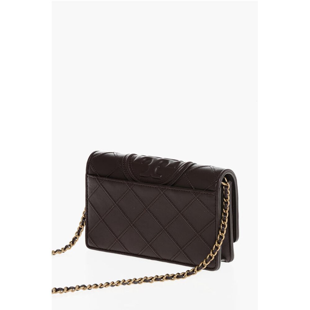 Tory Burch Quilted Leather FLEMING Wallet with Chain - Image 2