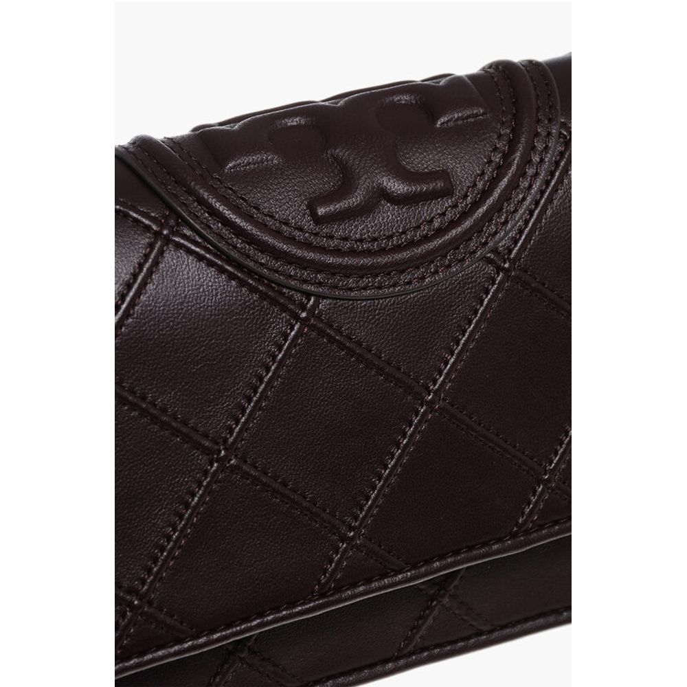 Tory Burch Quilted Leather FLEMING Wallet with Chain - Image 4