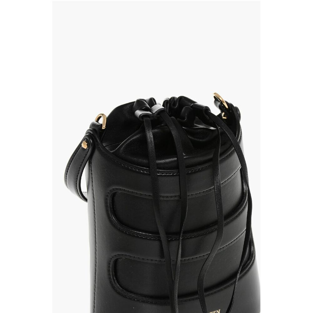 Alexander McQueen Leather THE RISE Mini Bucket Bag with Shoulder Chain - Image 5