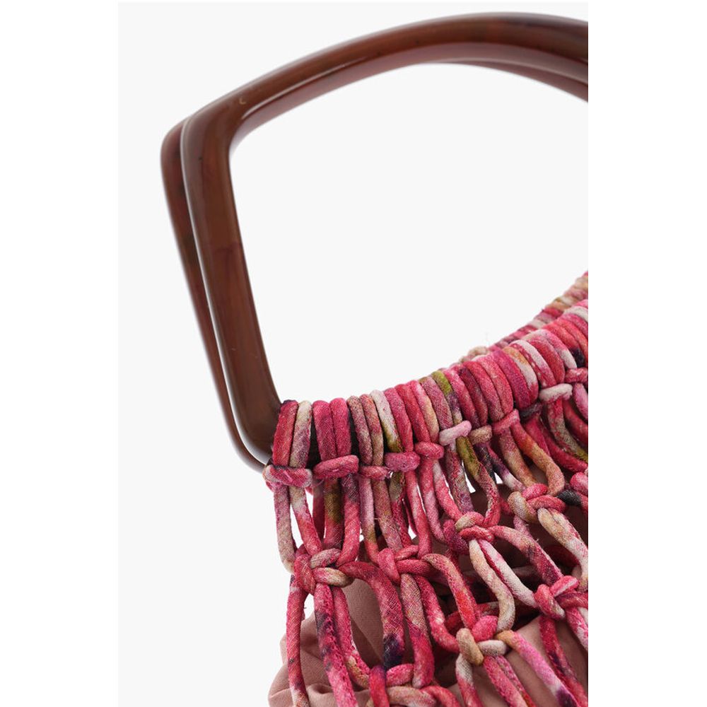 Dries Van Noten Mesh hand Bag With Maxi Fringes - Image 3