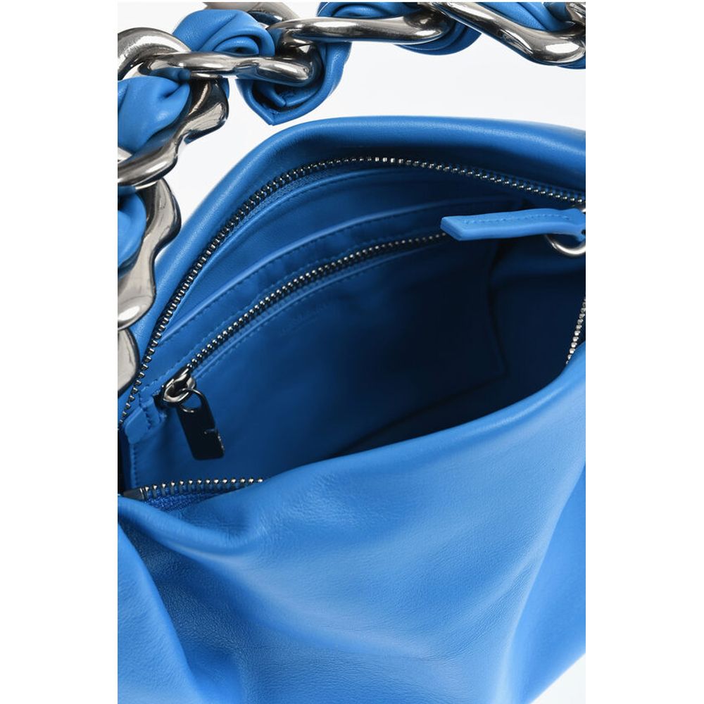 Burberry Leather Shoulder Bag With Chain - Image 4