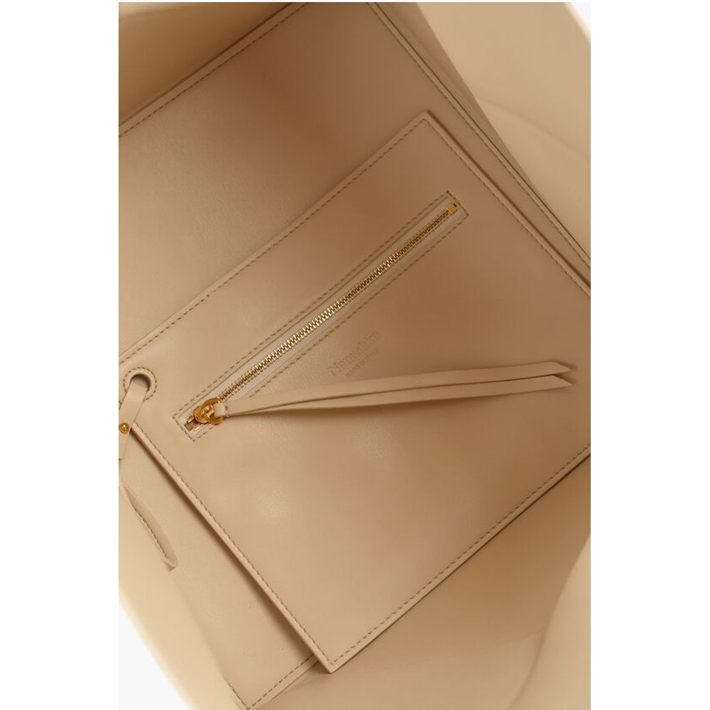 Nanushka Solid Color Faux Leather THE ORIGAMI Tote Bag - Image 4