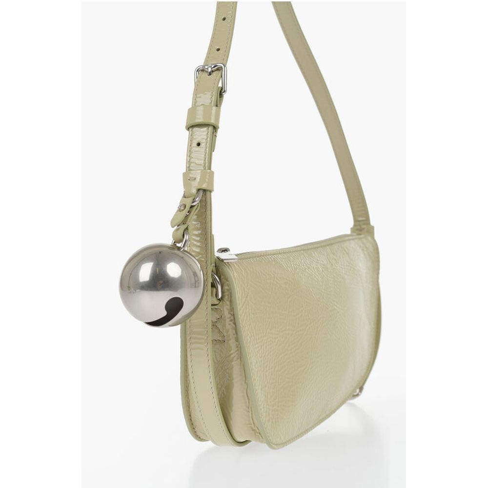 Burberry Patent Leather SHIELD SLING Shoulder Bag with Silver-Tone Ch - Image 2