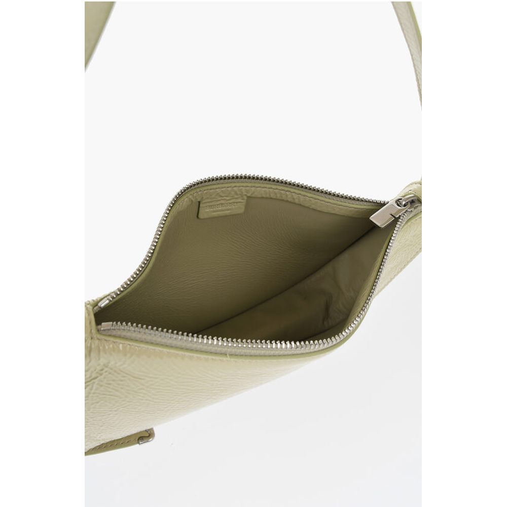 Burberry Patent Leather SHIELD SLING Shoulder Bag with Silver-Tone Ch - Image 4