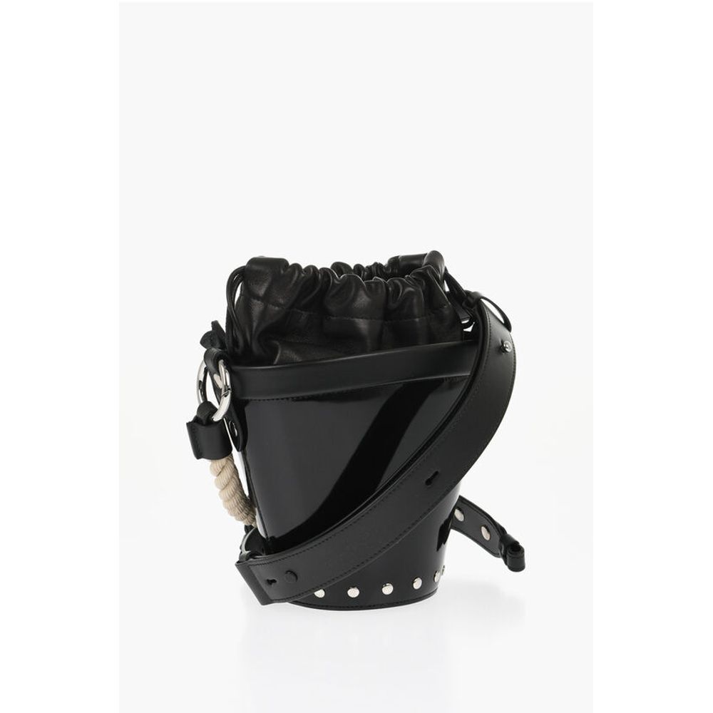Maison Margiela MM11 Patent Letaher Bucket Bag with Removable Strap - Image 3