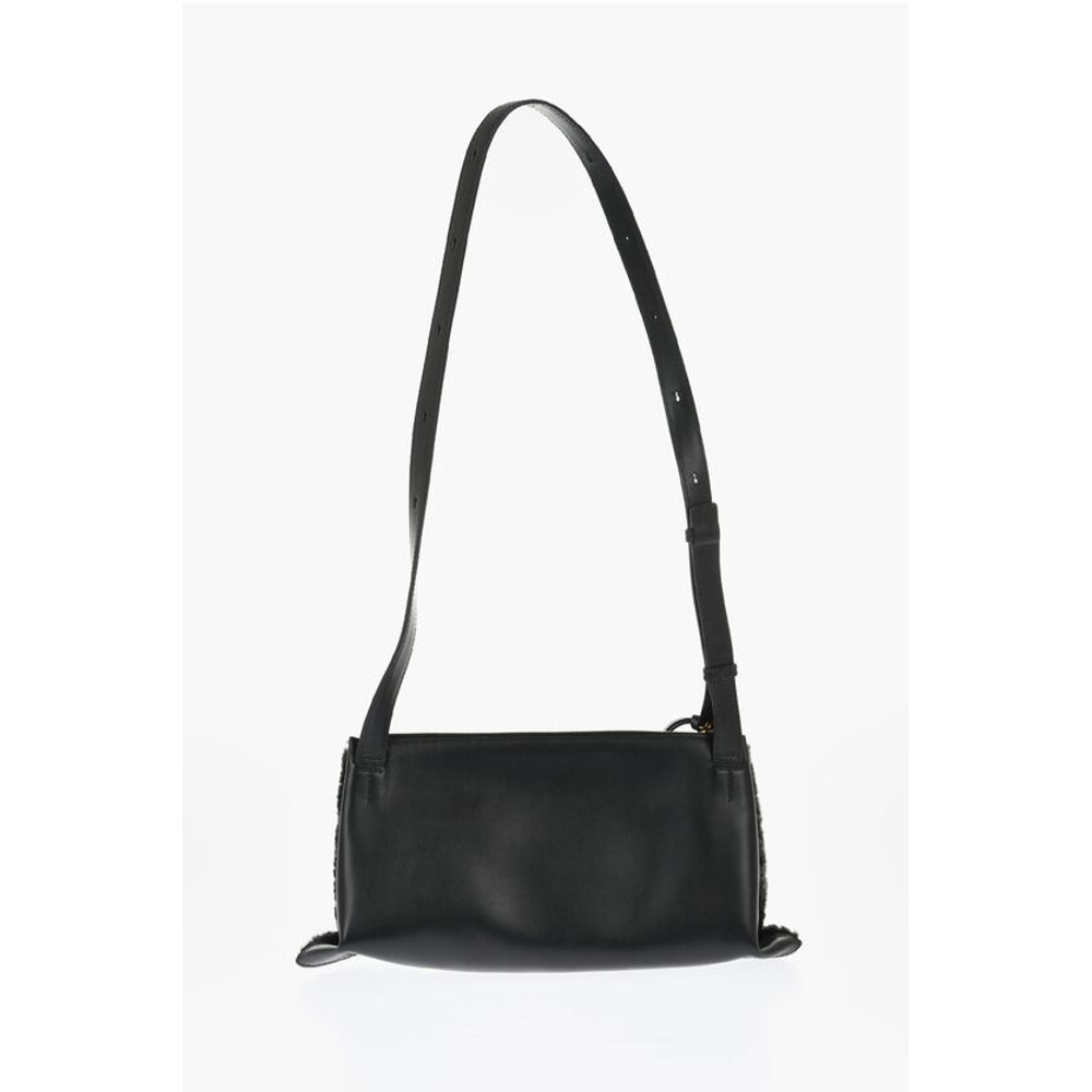 Jil Sander Shearling EMPIRE Shoulder Bag with Adjustable Strap - Image 2