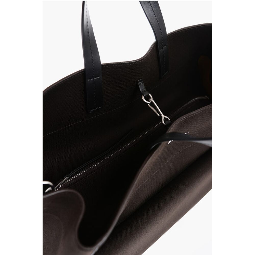 Jil Sander Canvas UTILITY Shopping Bag with Maxi Front Pocket - Image 5