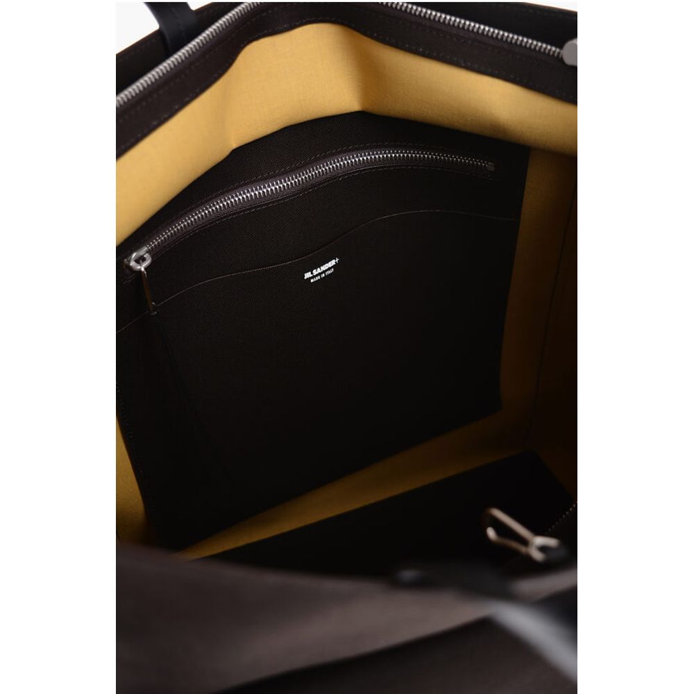 Jil Sander Canvas UTILITY Shopping Bag with Maxi Front Pocket - Image 7