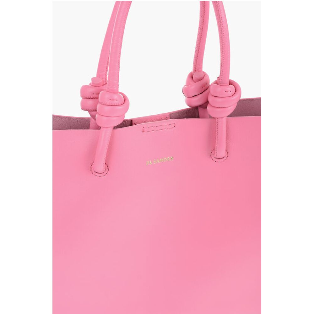 Jil Sander Leather Handbag with Removable Shoulder Strap - Image 2