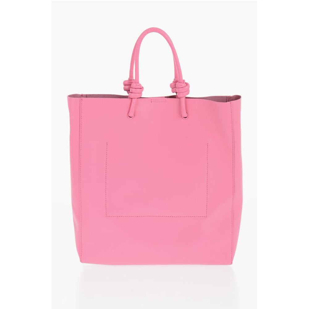 Jil Sander Leather Handbag with Removable Shoulder Strap - Image 4