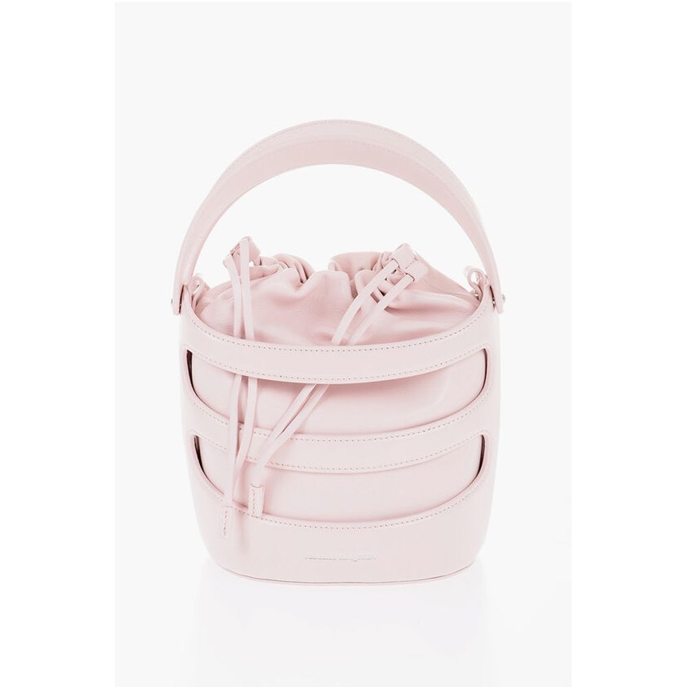 Alexander McQueen Solid Color Leather Bucket Bag