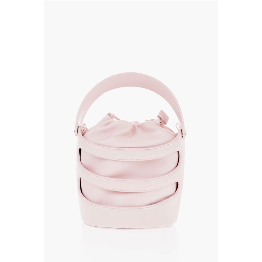 Alexander McQueen Solid Color Leather Bucket Bag - Image 3