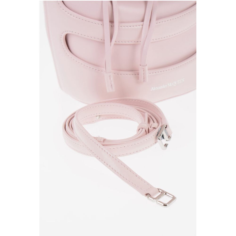 Alexander McQueen Solid Color Leather Bucket Bag - Image 4