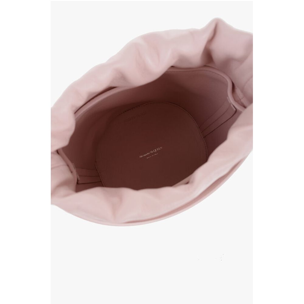 Alexander McQueen Solid Color Leather Bucket Bag - Image 5