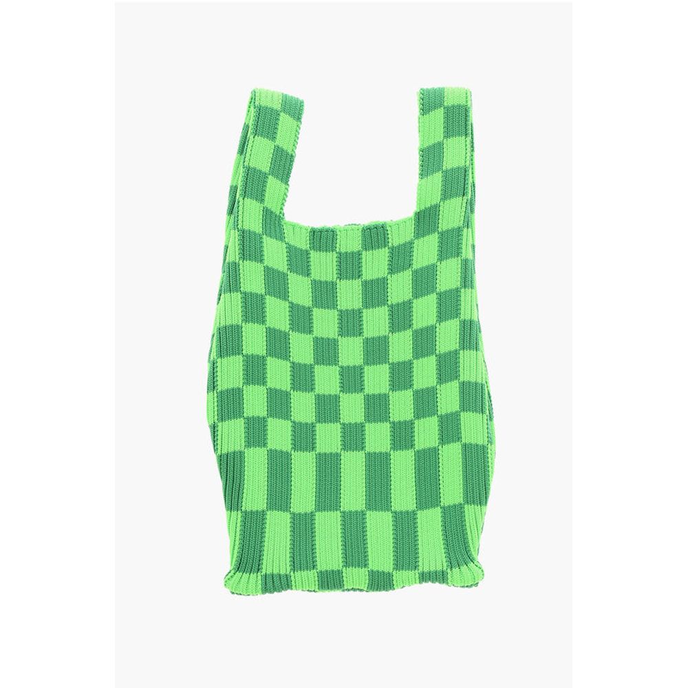 Last Frame Two-Tone Checked Mini Bag with Faux Leather Shoulder Strap - Image 2