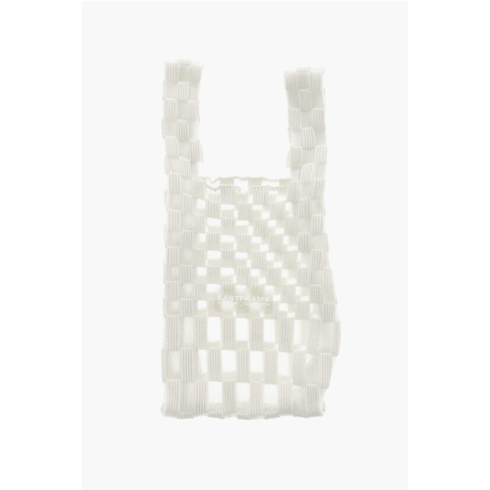 Last Frame Checked Tote Bag with See-Through Details