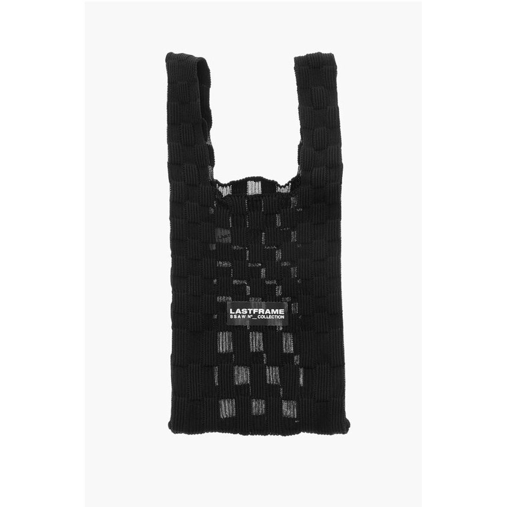 Last Frame Checked Tote Bag with See-Through Details