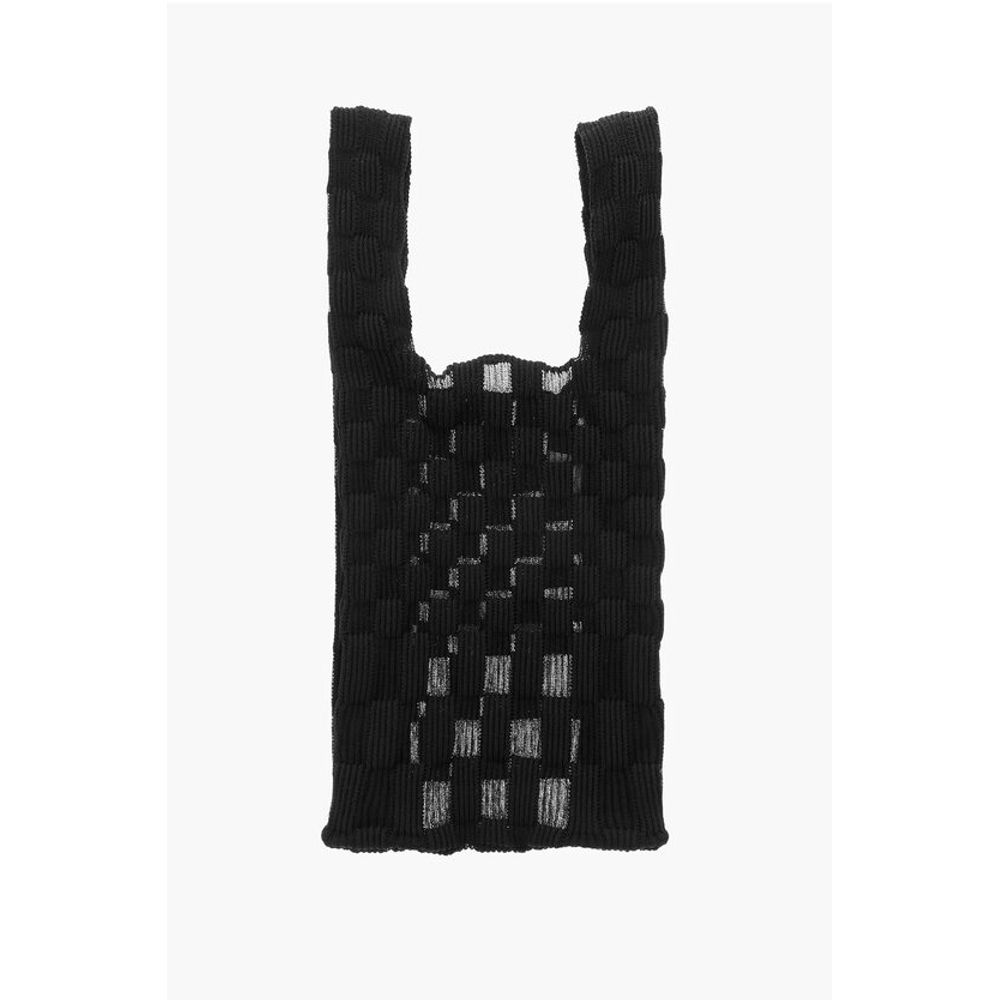 Last Frame Checked Tote Bag with See-Through Details - Image 2