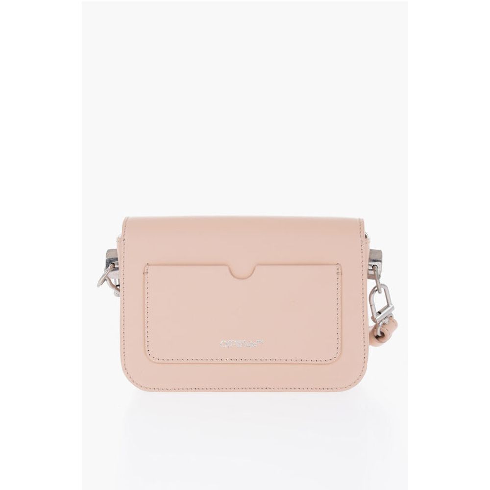 Off-White Solid Color PLAIN BINDER Leather Crossbody Bag - Image 2
