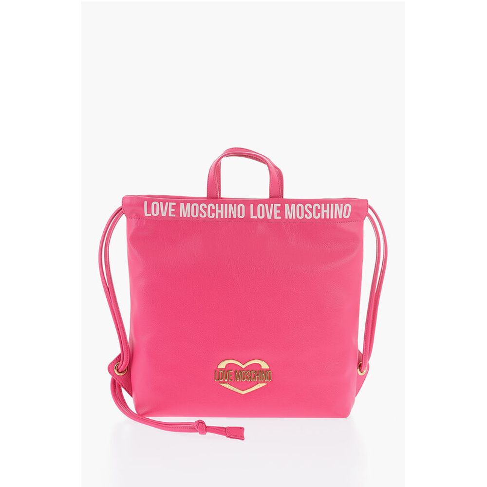 Moschino LOVE Faux Leather Handbag with Printed Logo