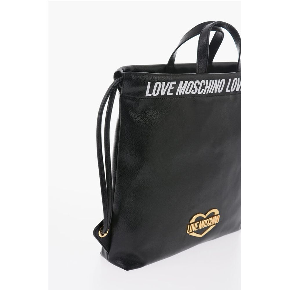 Moschino LOVE Faux Leather Handbag with Printed Logo - Image 3
