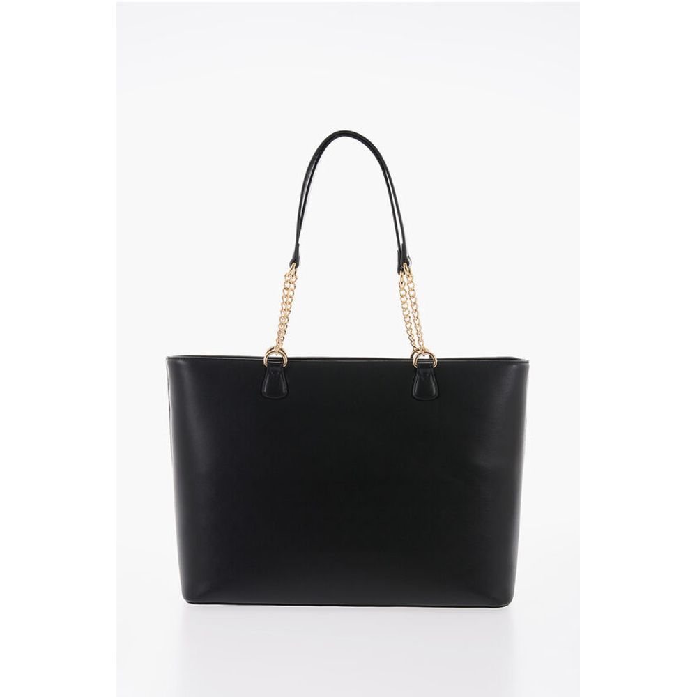 Moschino LOVE Faux Leather Tote Bag with Golden Details - Image 3