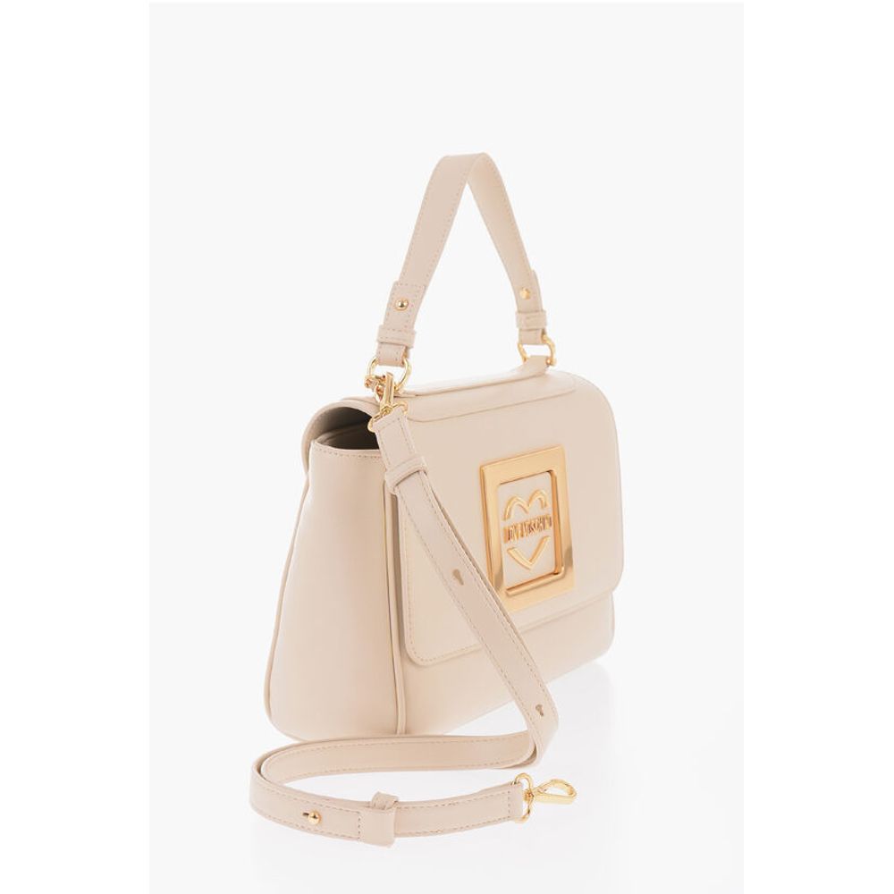 Moschino LOVE Faux Leather Shoulder Bag with Metal Golden Logo - Image 2