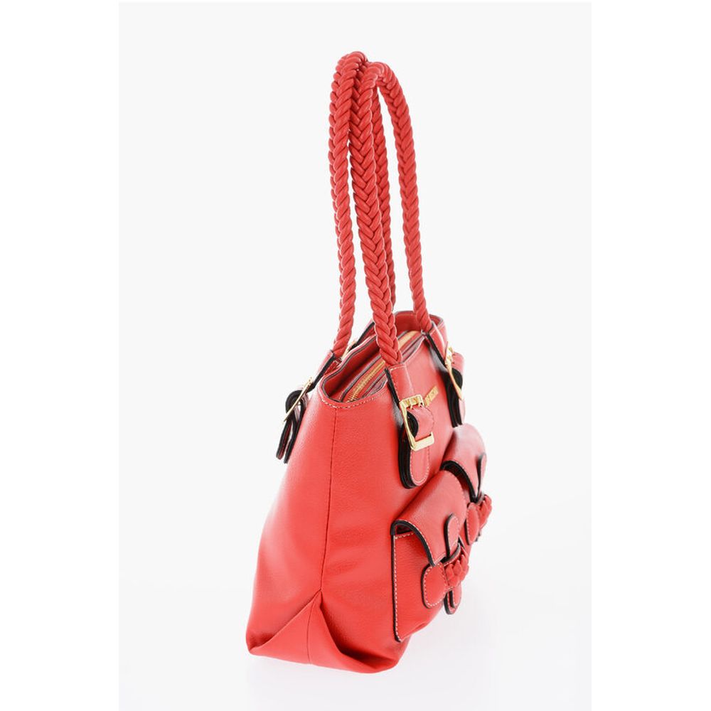 Moschino LOVE Faux Leather Shoulder Bag with Braided Handle - Image 2