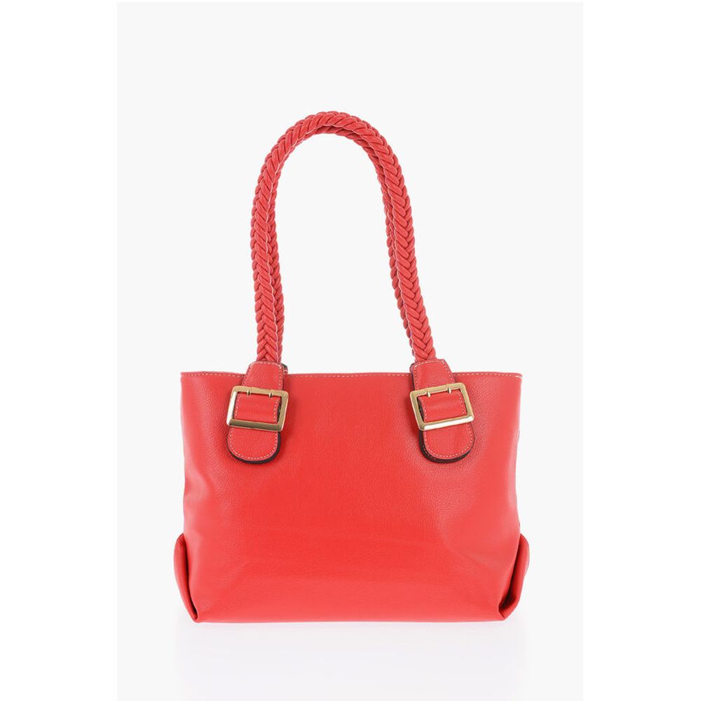 Moschino LOVE Faux Leather Shoulder Bag with Braided Handle - Image 3