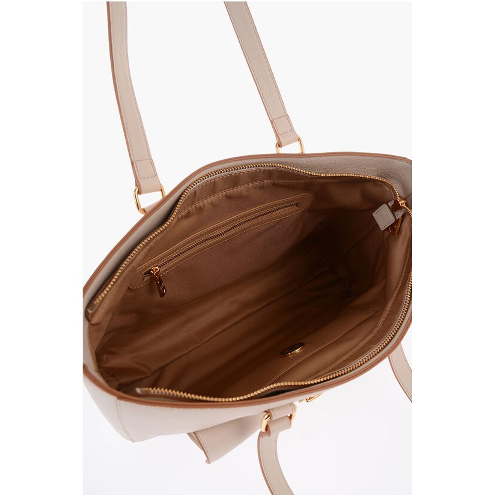 Moschino LOVE Faux Leather Tote Bag with Golden Details - Image 4