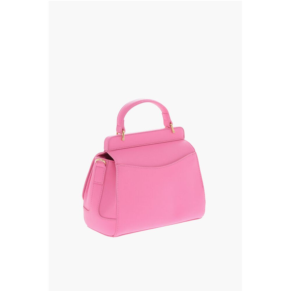 Moschino LOVE Faux Leather Mini Bag with Maxi Golden Plaque - Image 2