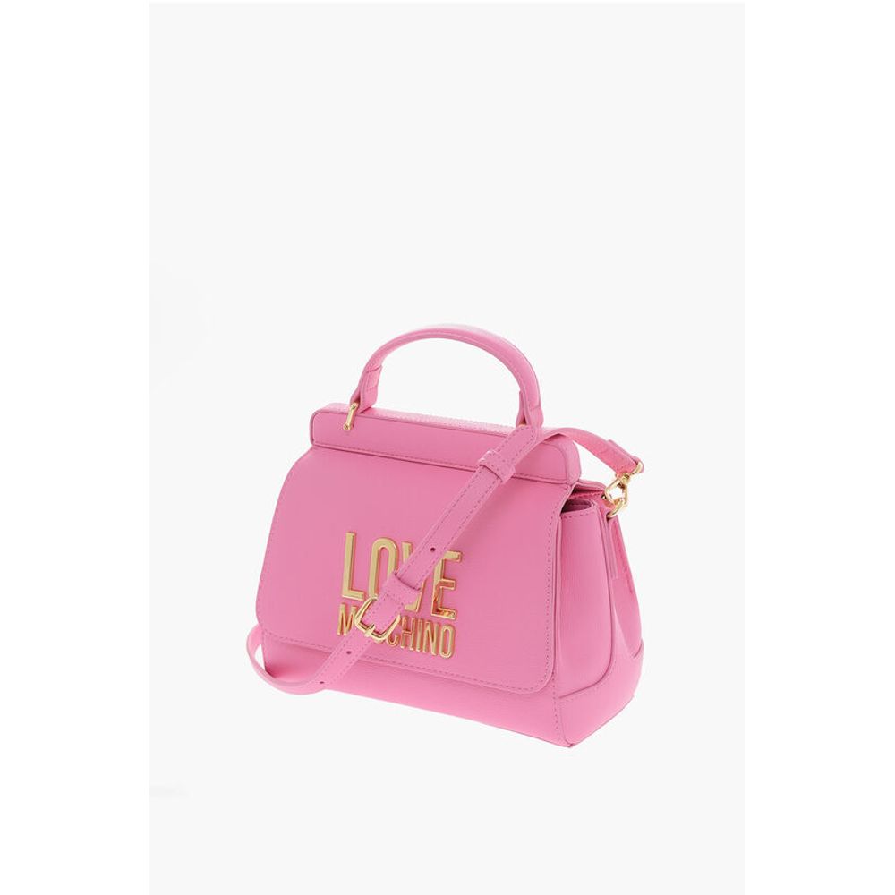 Moschino LOVE Faux Leather Mini Bag with Maxi Golden Plaque - Image 3