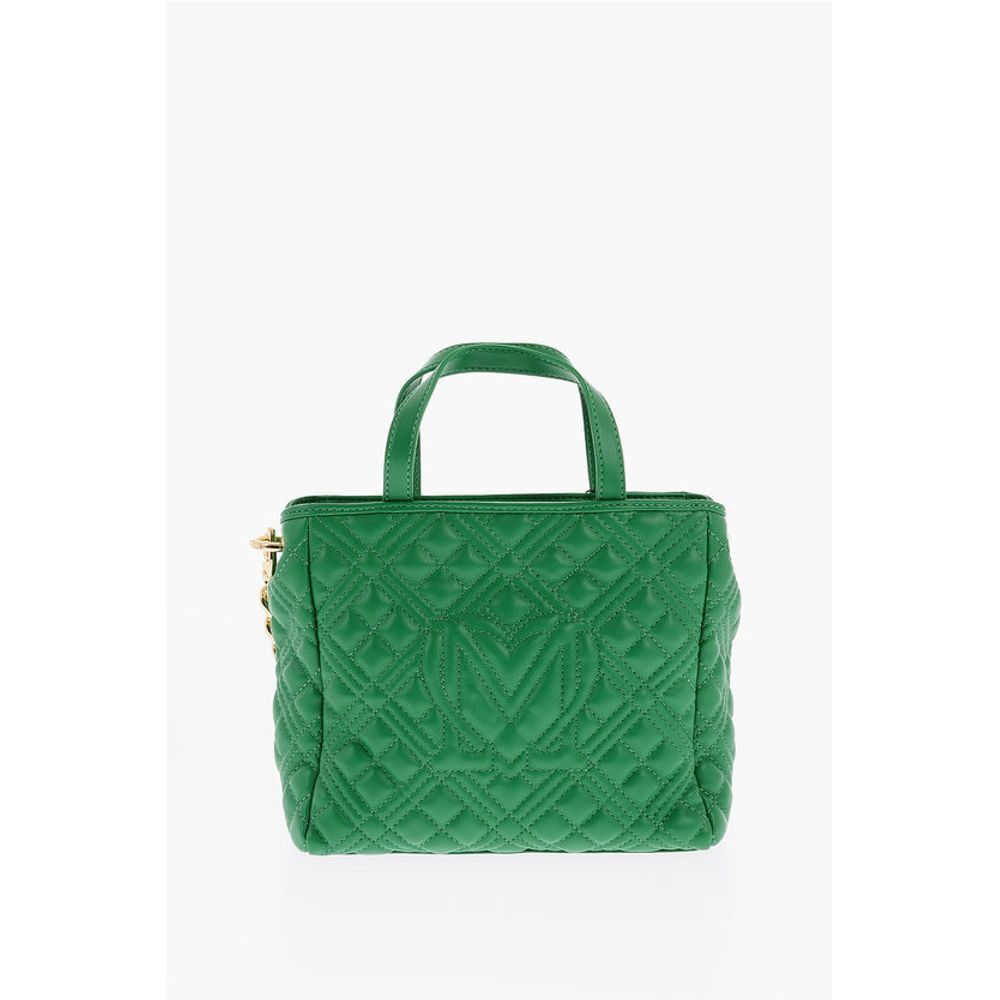 Moschino LOVE Faux Leather Quilted Mini Bag with Matching Pochette - Image 2