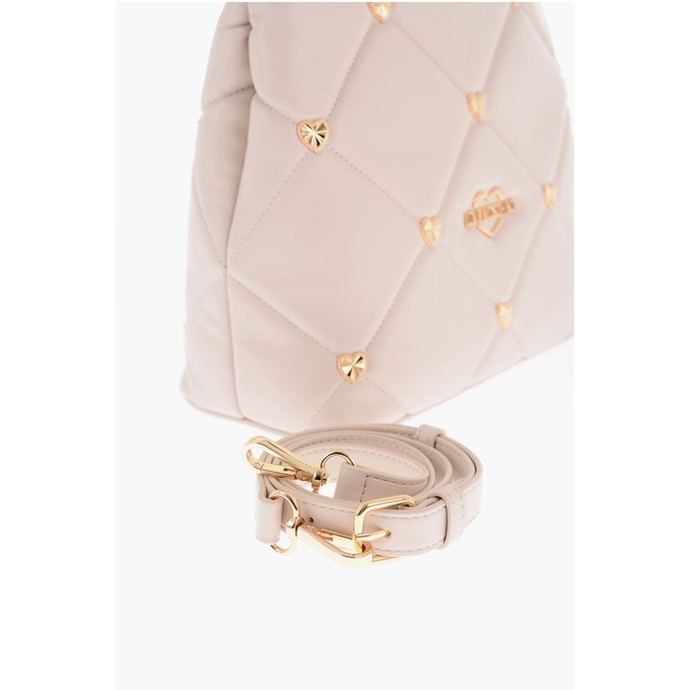 Moschino LOVE Faux Leather Quilted Bag with Golden Details and Remova - Image 3