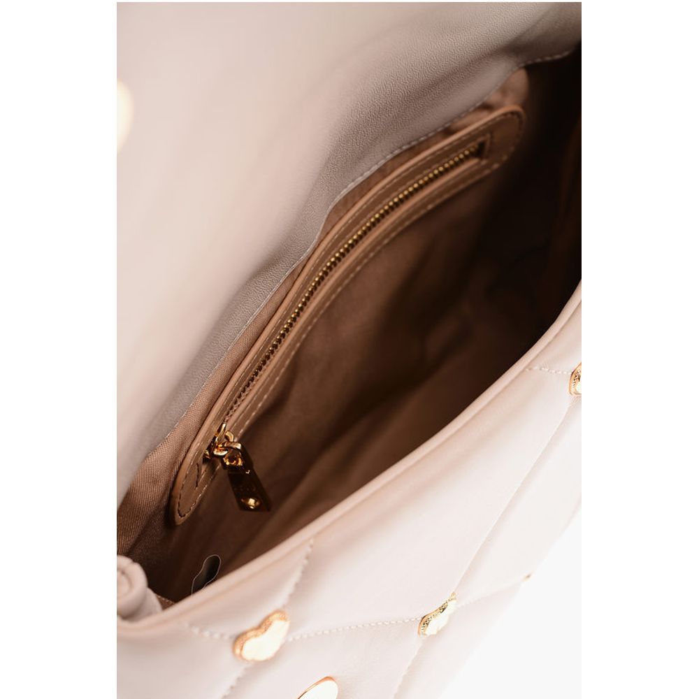 Moschino LOVE Faux Leather Quilted Bag with All-Over Hearts - Image 4