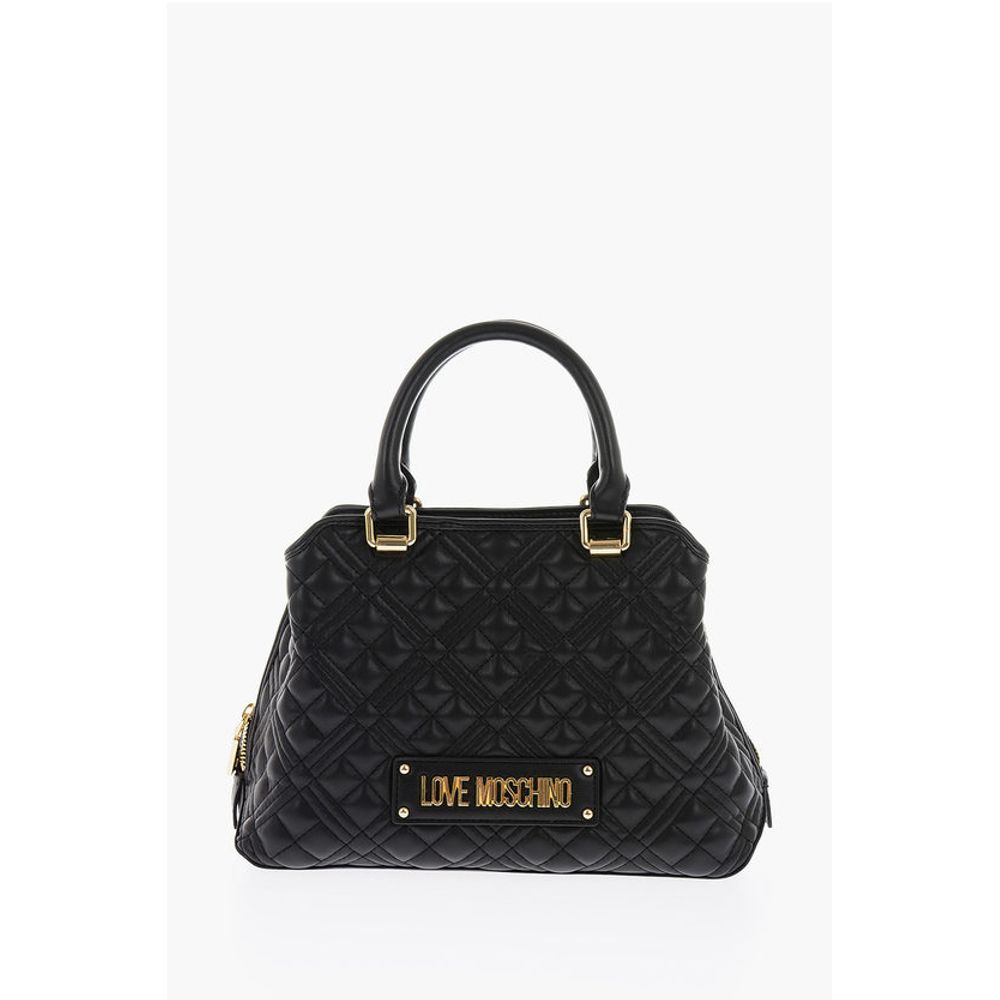 Moschino LOVE golden details quilted faux leather bag