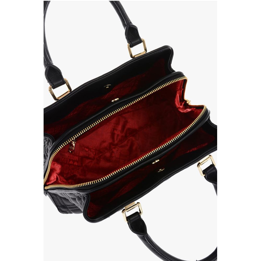 Moschino LOVE golden details quilted faux leather bag - Image 5