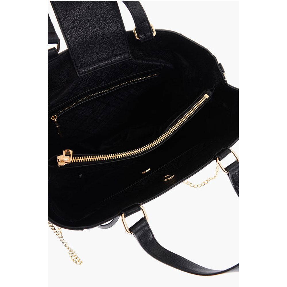 Moschino LOVE Faux Leather Rectangular Bag with Maxi Patch Pocket - Image 4